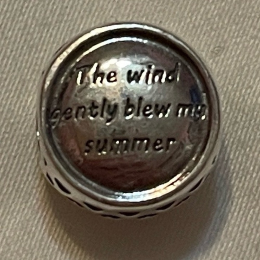 925 Sterling Silver Charm w/“Summer”engraved Under the Palm Tree & Umbrella - Picture 10 of 10